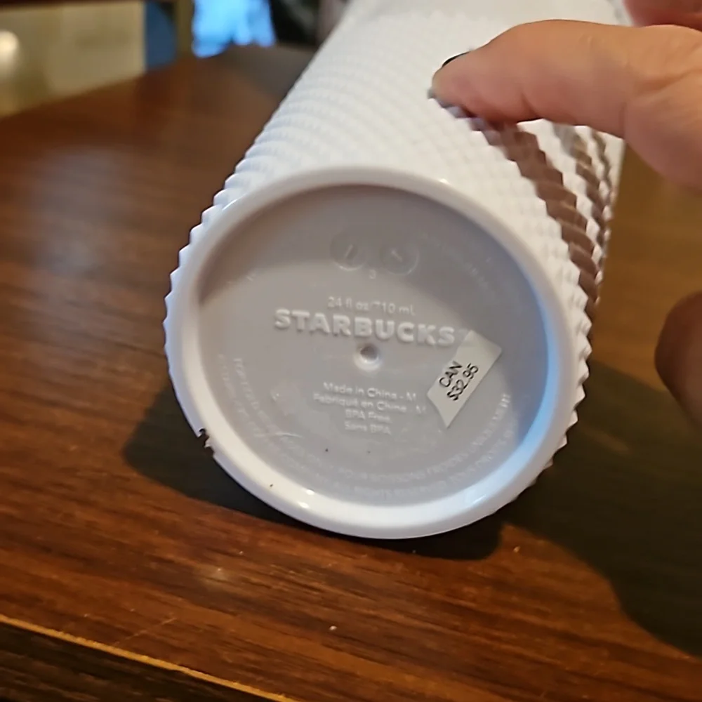 Starbucks Spring 2024 White Studded Bling Cold Cup. NWT. Unreleased! Mint inside - Picture 2 of 3